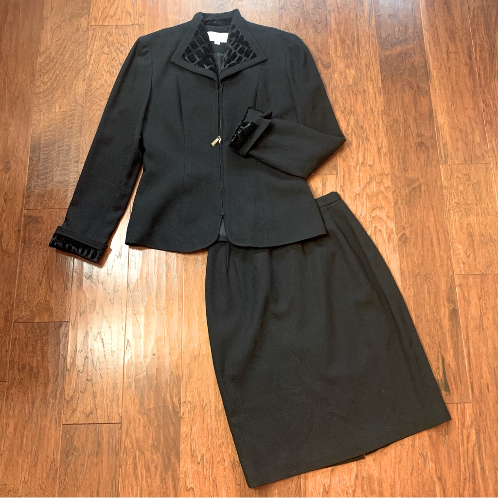 Laura Madrigano Vintage Wool Skirt Suit Set | Usa Made | Size 4